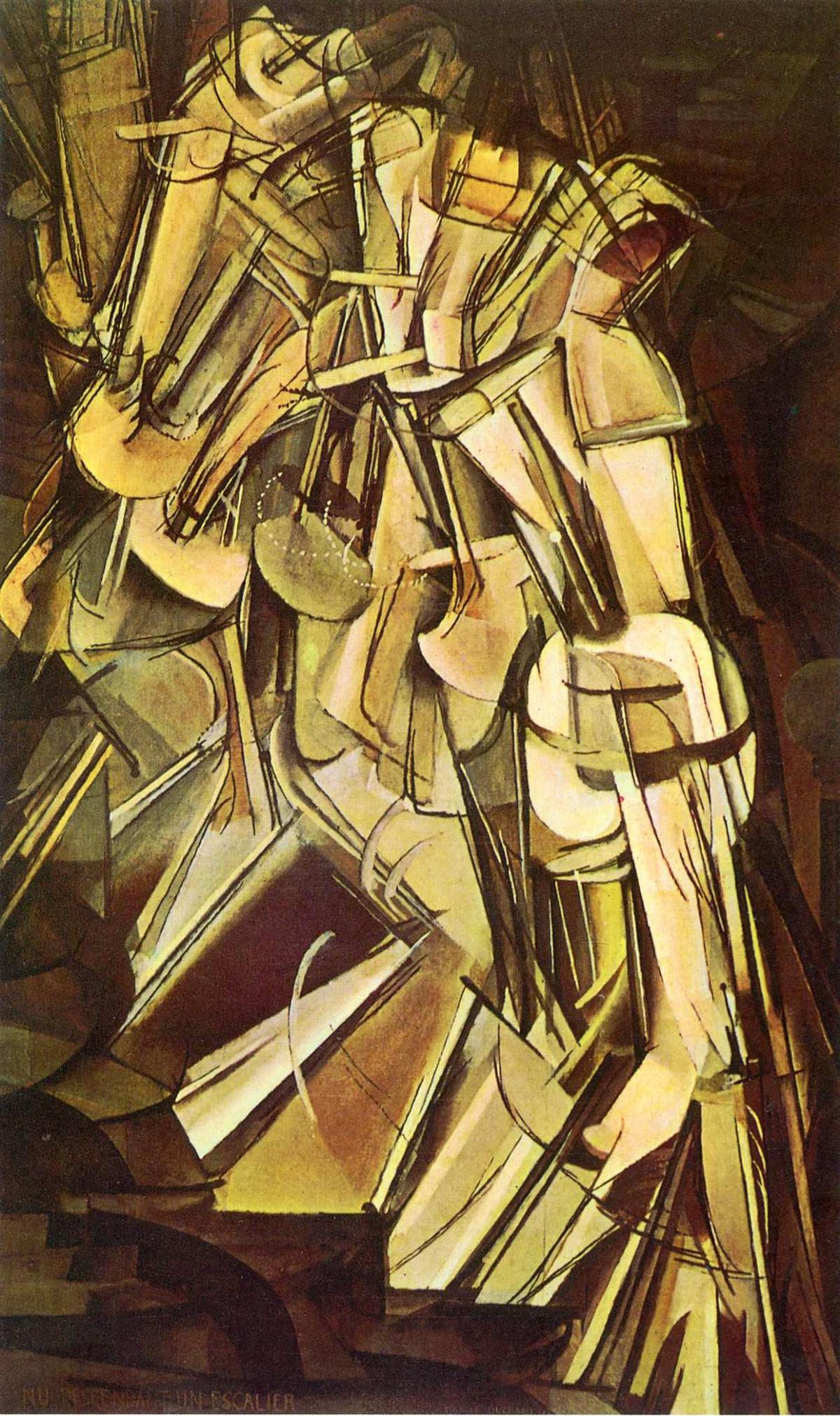 Nude Descending A Staircase No 2 Marcel Duchamp 1912 Poster Canvas