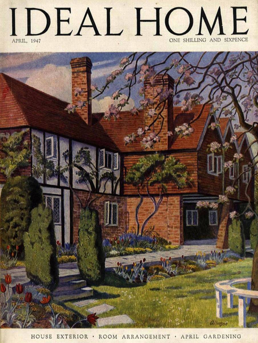 1940S Uk Ideal Home Magazine Cover Poster Canvas Wall Art Print   1940s Uk Ideal Home Magazine Cover The Advertising Archives 