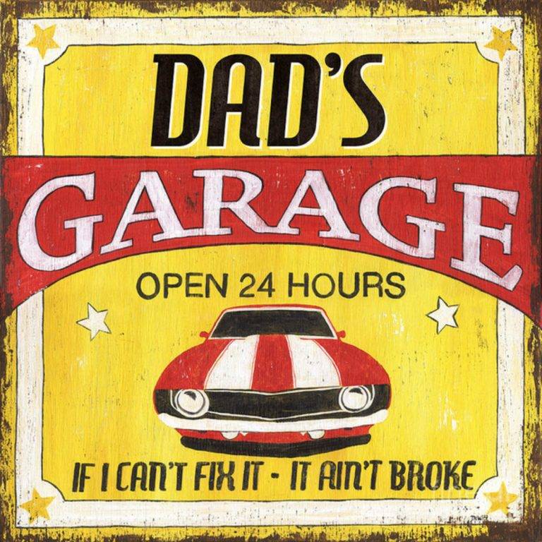 Dad'S Garage – Poster | Canvas Wall Art Print - Jenifer Shop