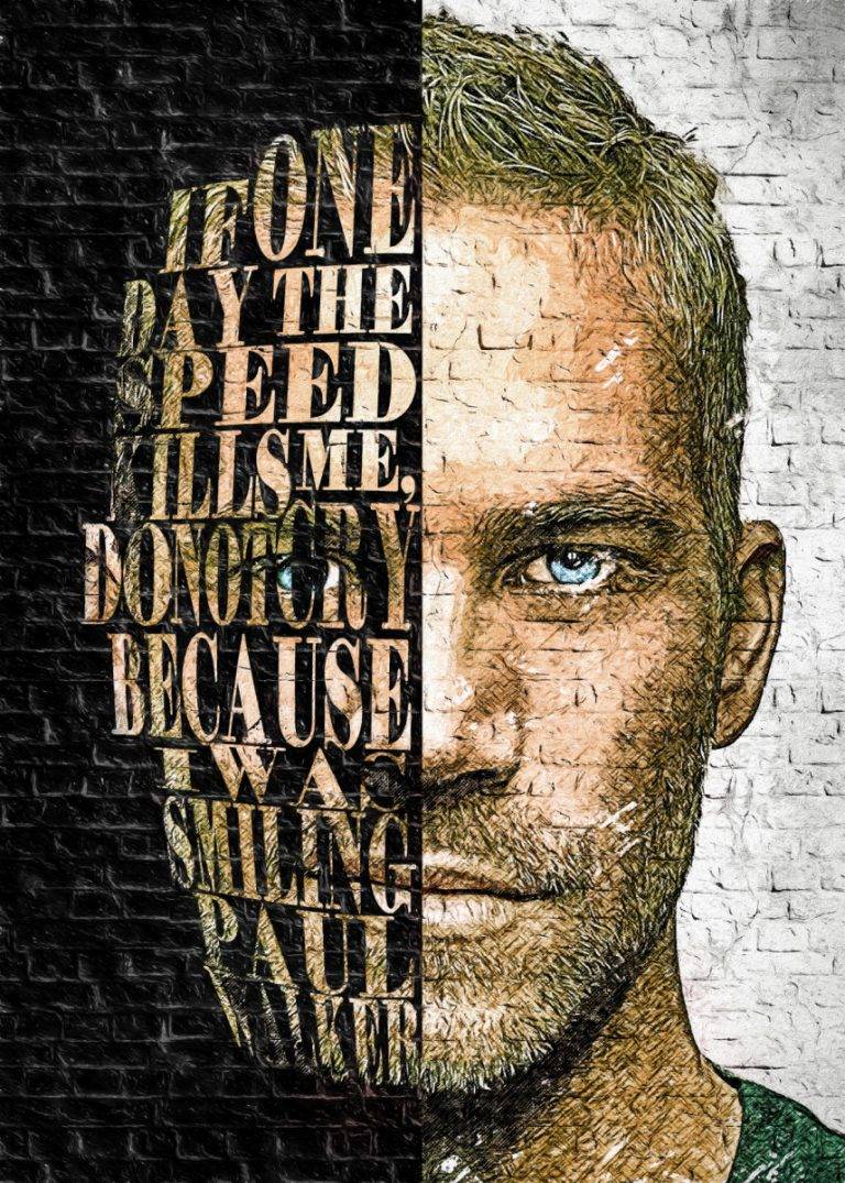 Wallart Paul Walker - Famous People – Poster | Canvas Wall Art Print ...