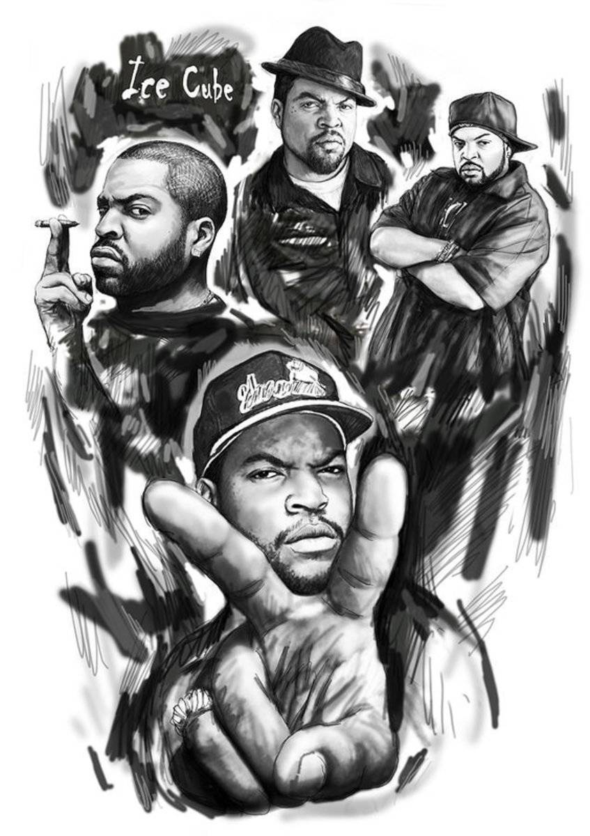 ice cube rapper drawing