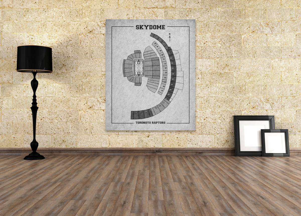 Vintage Print Of Skydome Seating Chart On Premium Photo Luster Paper