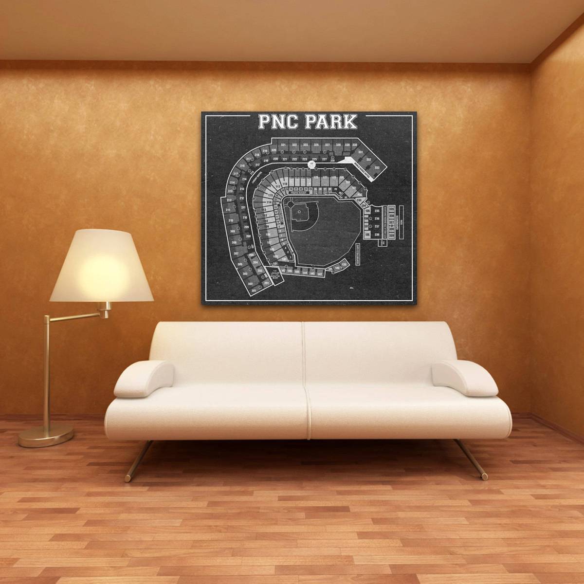 Pittsburgh Pirates - PNC Park Vintage Seating Chart Baseball Print Wall Art