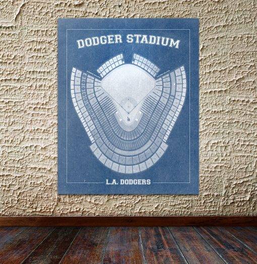 Print Of Vintage Los Angeles Dodger Stadium Seating Chart – Poster ...