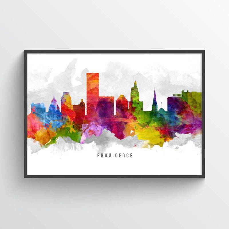 Providence Skyline, Providence Cityscape. Providence Art, Providence