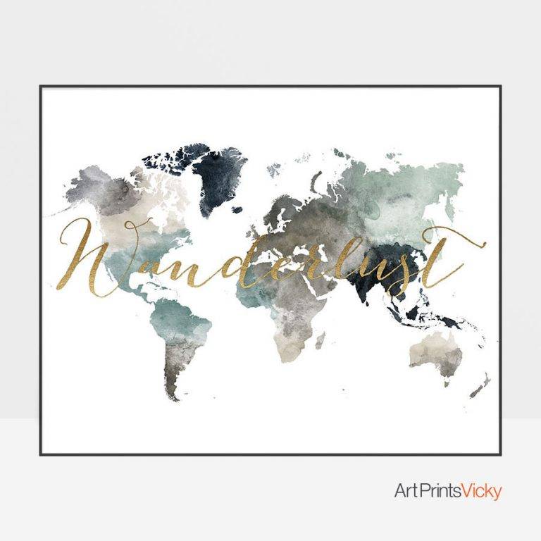 personalized world map world map wanderlust print travel map world