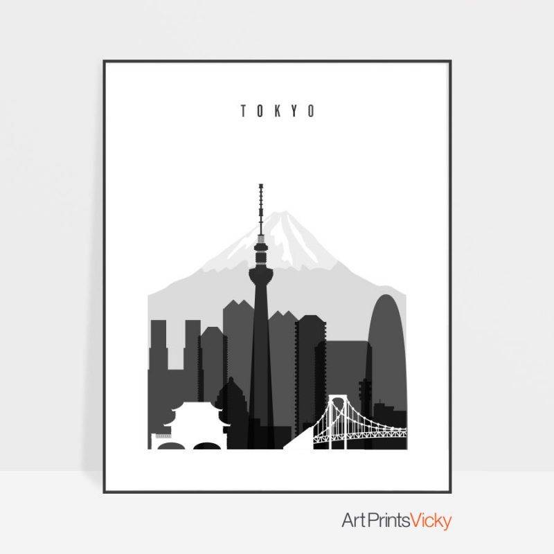 Black And White Prints, Tokyo Skyline, Tokyo Print, Artwork Prints ...