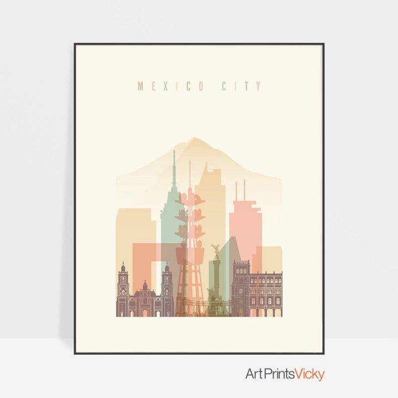 Mexico City Art Print Mexico City Wall Art Mexico Skyline Mexico   Il Fullxfull.1514153808 Ehpv 800x800 