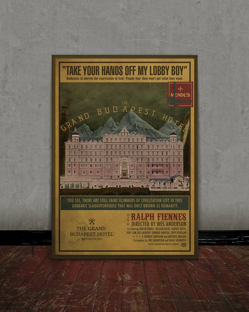 The Grand Budapest Hotel, Wes Anderson, Retro Movie – Poster | Canvas ...