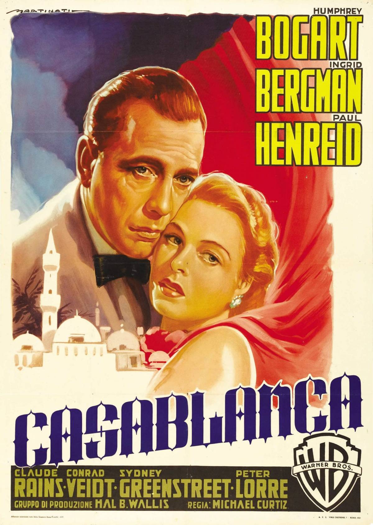 Vintage Movie Art - Casablanca 0033 – Poster | Canvas Wall Art Print