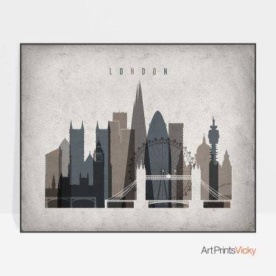 London Wall Art, London Print, Skyline – Poster | Canvas Wall Art Print