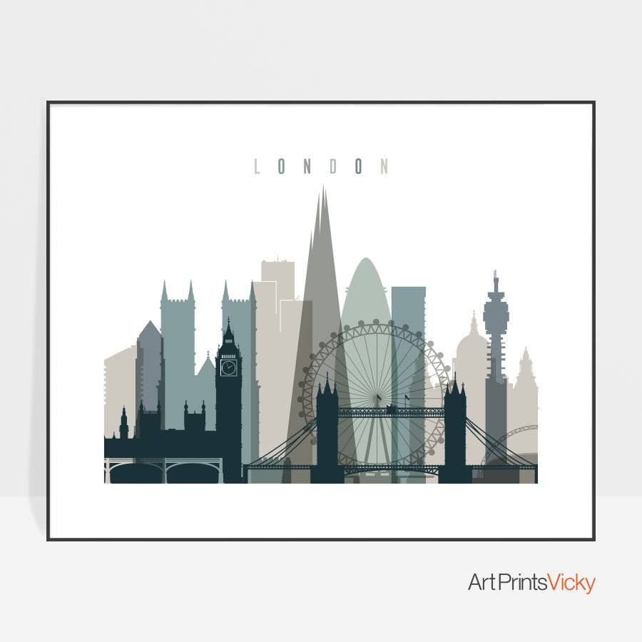 London Print, London, London Skyline Wall Art – Poster | Canvas Wall