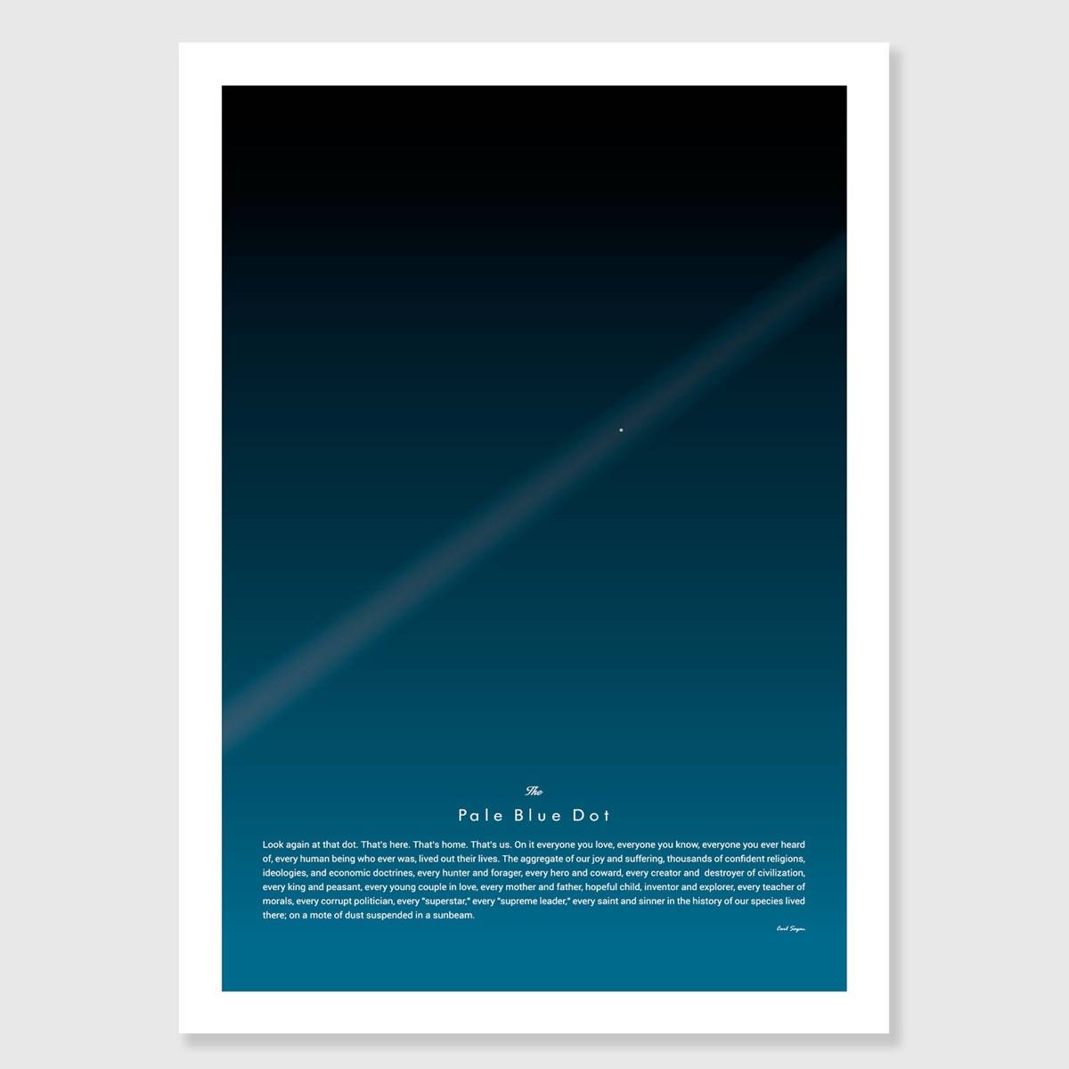 Carl Sagan Pale Blue Dot - revisited 2020 | minimal-design Posters & Prints  | Art Print