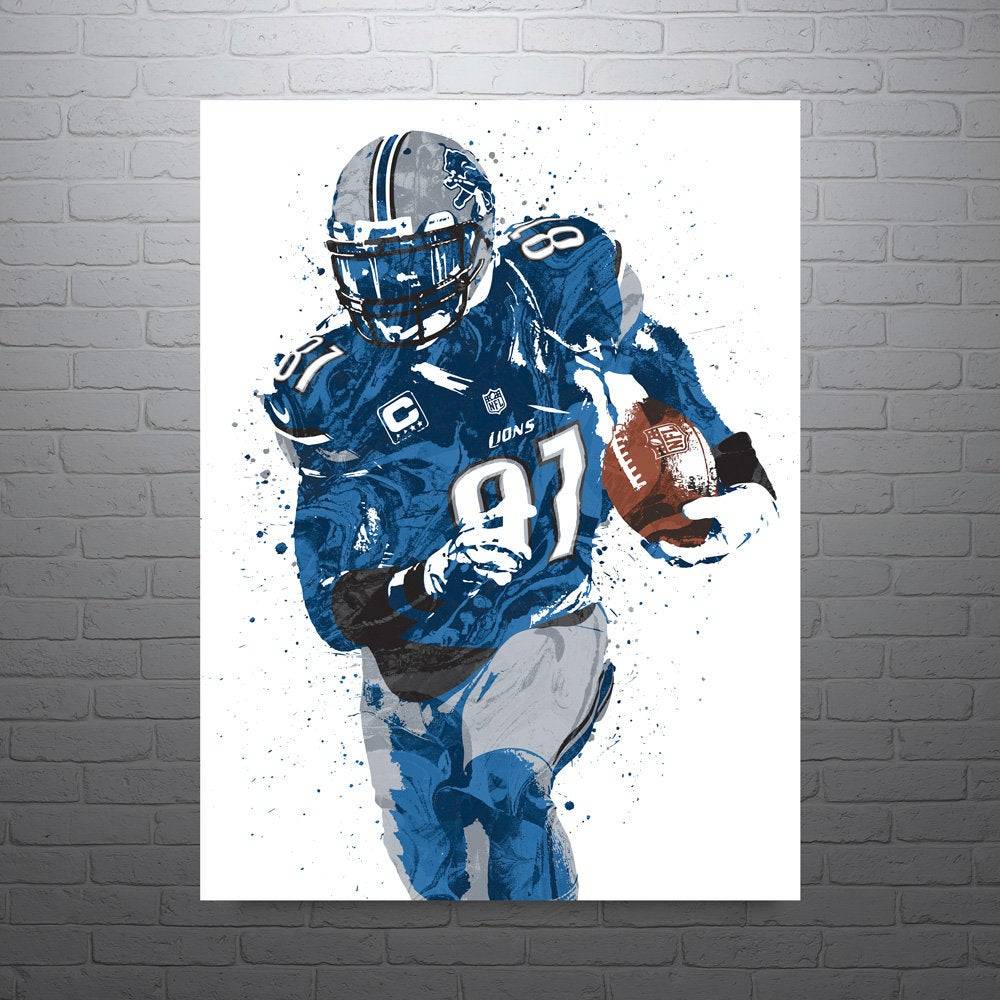 Detroit Lions Calvin Johnson Painting