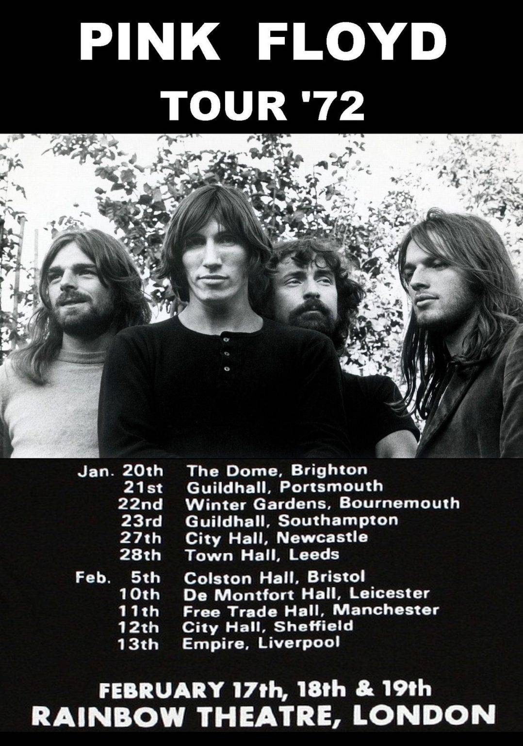 Pink Floyd Vintage Uk Tour 1972 – Poster | Canvas Wall Art Print