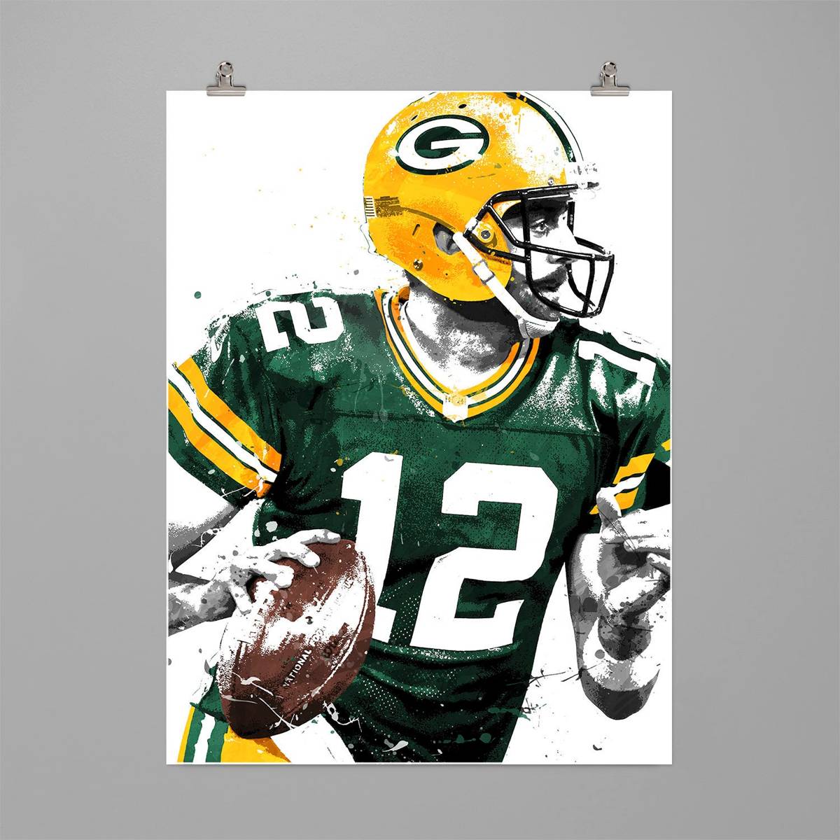 Aaron Rodgers - Mailed Prints Art Print Football Sports Wall Art Man ...