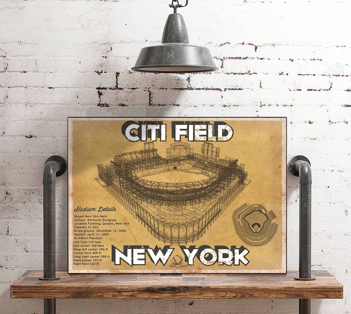 New York Mets Baseball Canvas Print - Citi Field Stadium Canvas