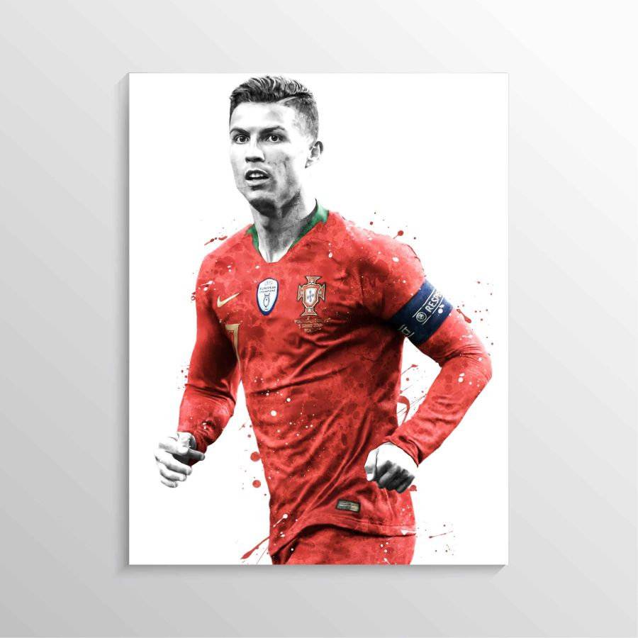 Cristiano Ronaldo Poster, Portugal World Cup Wall Art, Soccer Wall ...