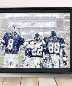 Dallas Emmitt Smith Troy Aikman Michael Irvin Sports Print Art 