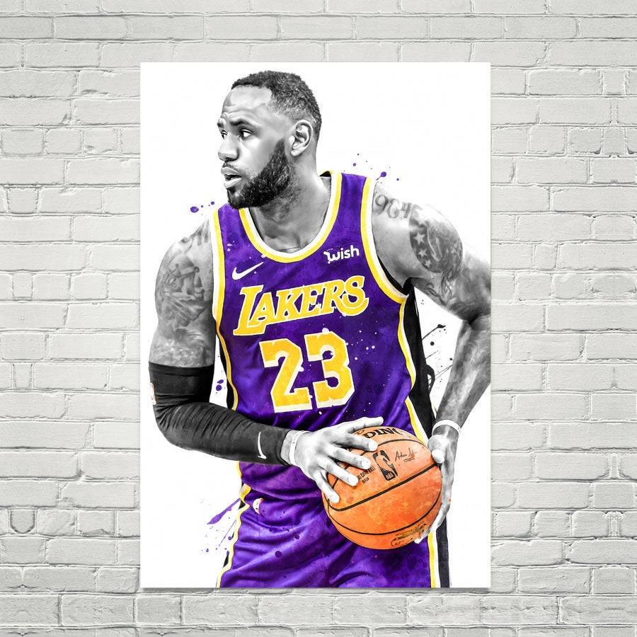 LeBron James Lakers Poster 23 Photo Wall Art Print