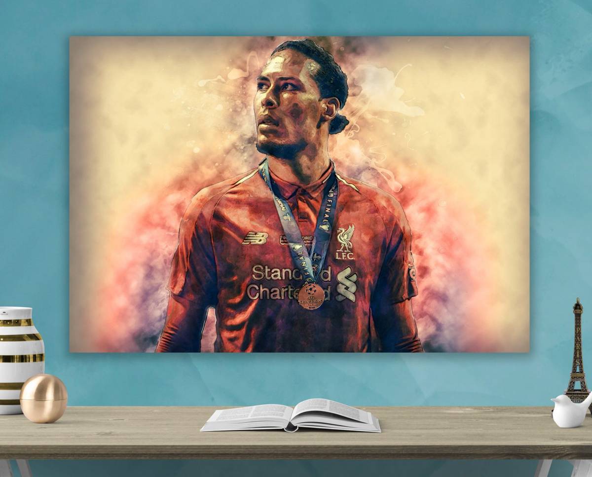 Virgil Van Dijk Football Sports Icon Wall Art Picture Print Home Decor ...