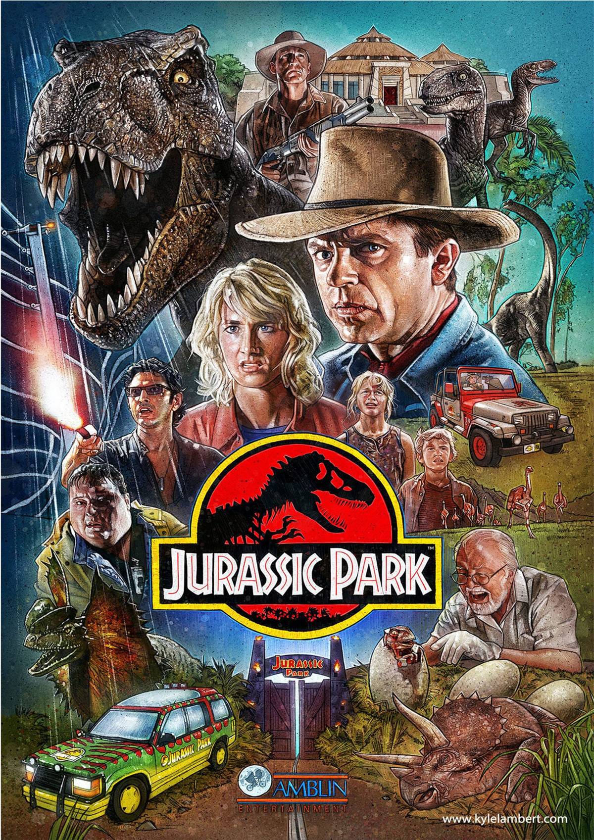 Jurassic Park Movie Classic Wall Art Game Art Decor – Poster | Canvas ...