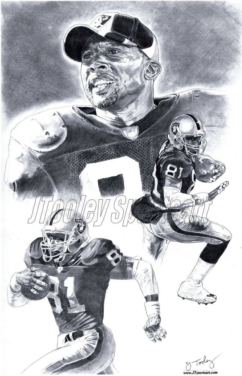 Tim Brown L.A. Raiders Art – Poster | Canvas Wall Art Print Poster ...