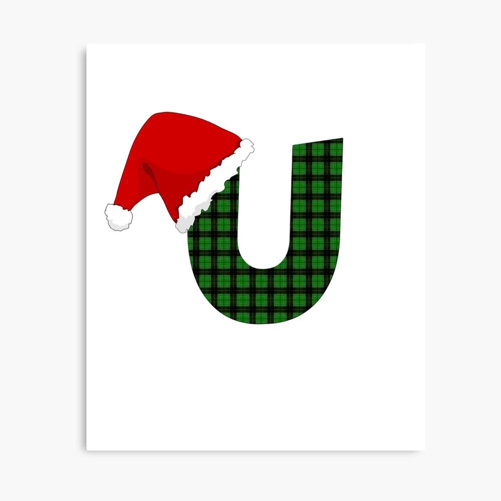 capital-letter-u-cutest-monogram-christmas-holidays-poster-canvas-wall-art-print-jenifer-shop