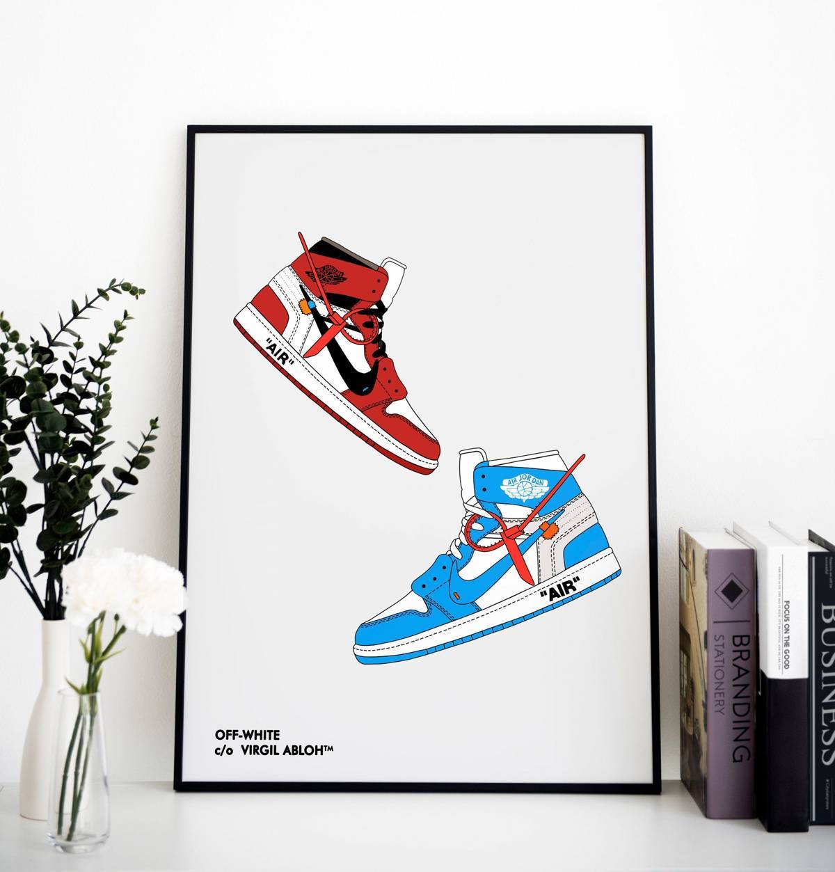 Off White Air Jordan 1 Artwork / Hypebeast Virgil Abloh – Poster ...