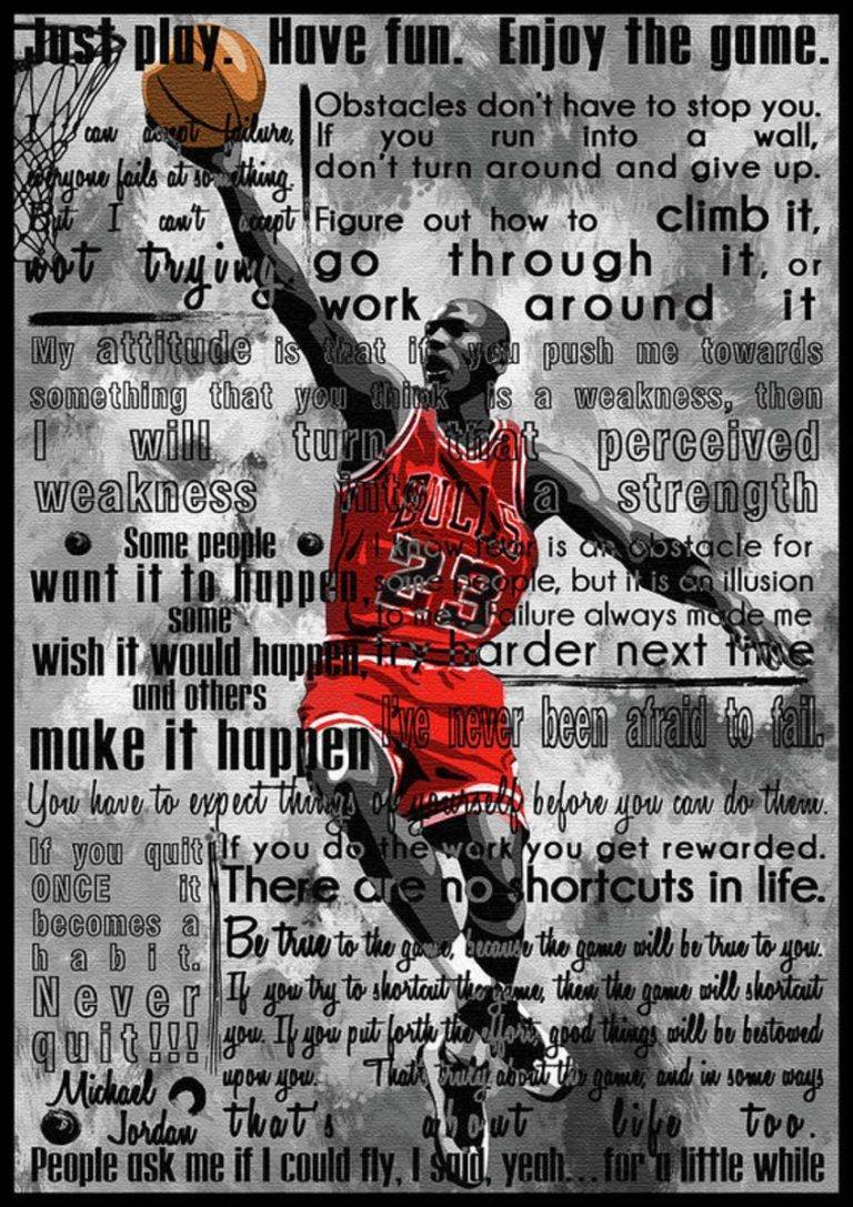 Michael Air Jordan Motivational Inspirational Independent Quotes 2 Poster Canvas Wall Art