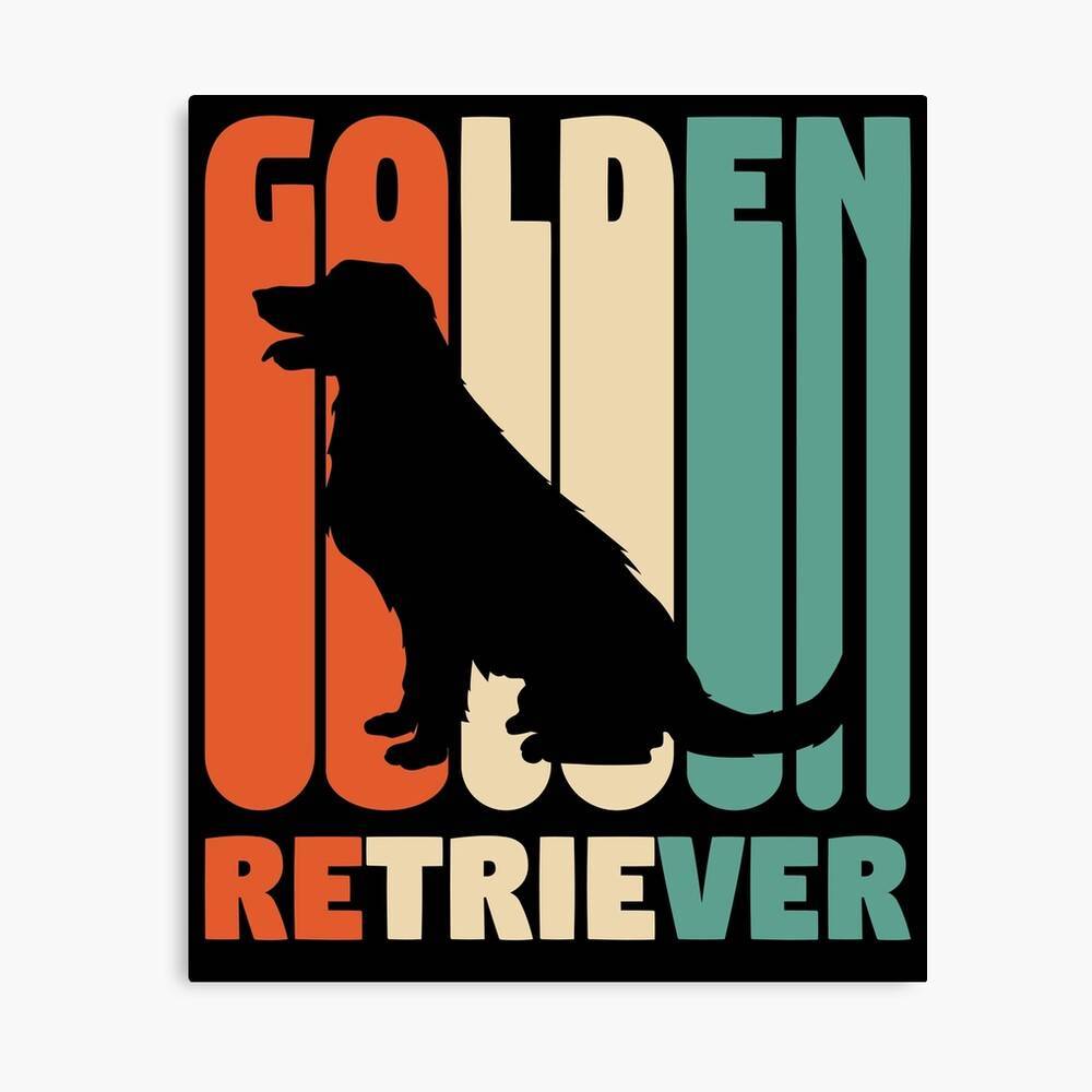 Vintage Golden Retriever Retro Golden Retriever Gift – Poster | Canvas ...