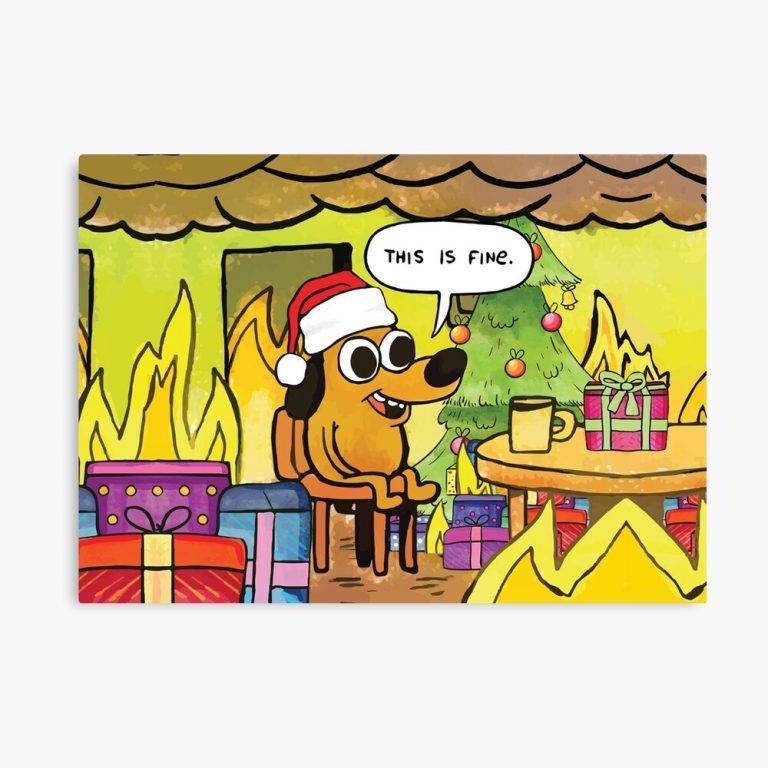 this is fine meme stuffed animal