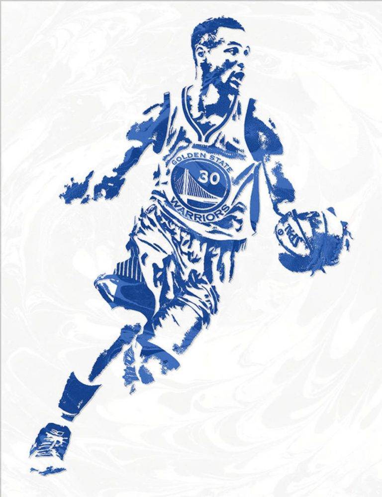 Stephen Curry Golden State Warriors Pixel Art 13 – Poster | Canvas Wall ...